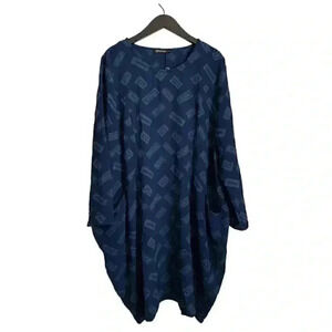 🌞 NWT Boutique Blue Dress by Creation with Pockets - Size XXL
